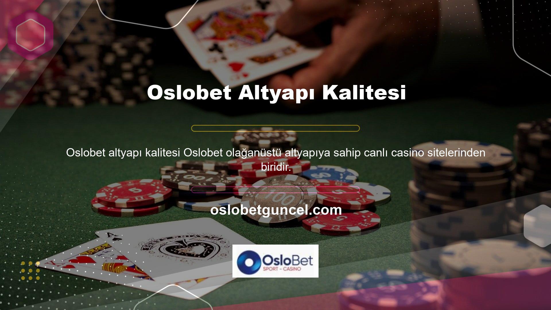 Oslobet web sitesinde birçok farklı canlı casino oyunu var
